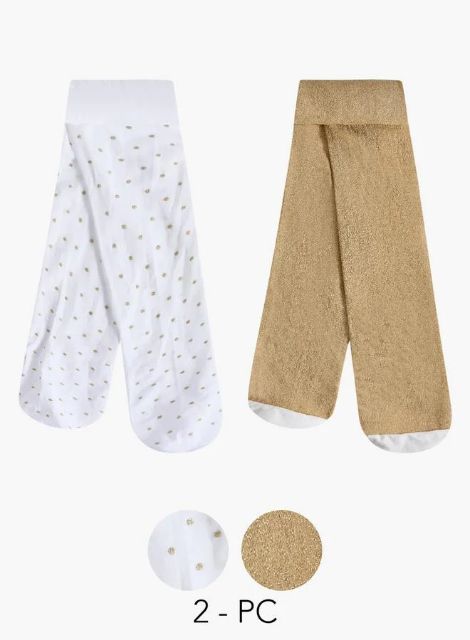 Celeste Pack of 2 Girls Tights with Assorted Print Ramadan Collection